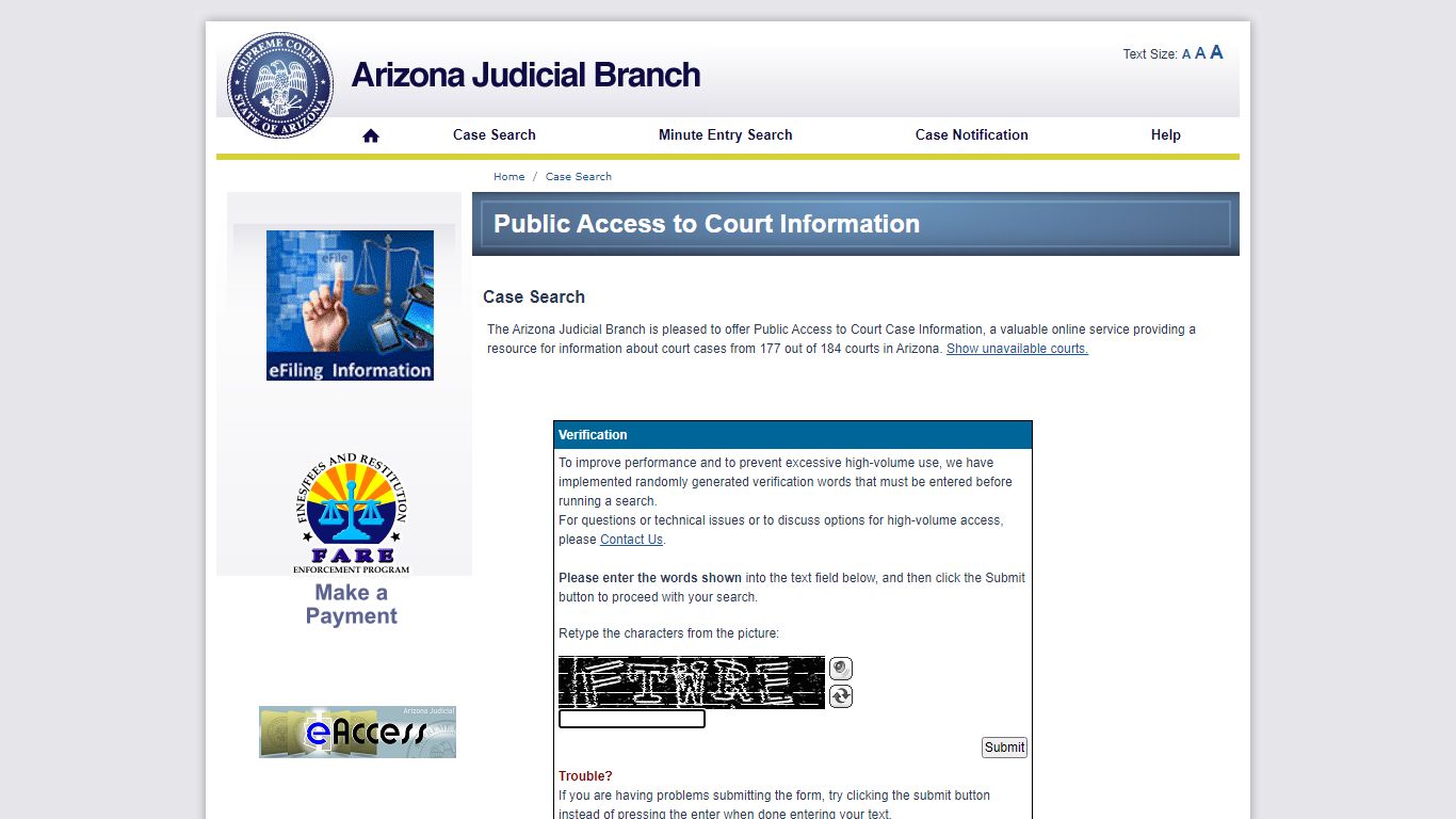 Public Access Case Lookup - apps.supremecourt.az.gov